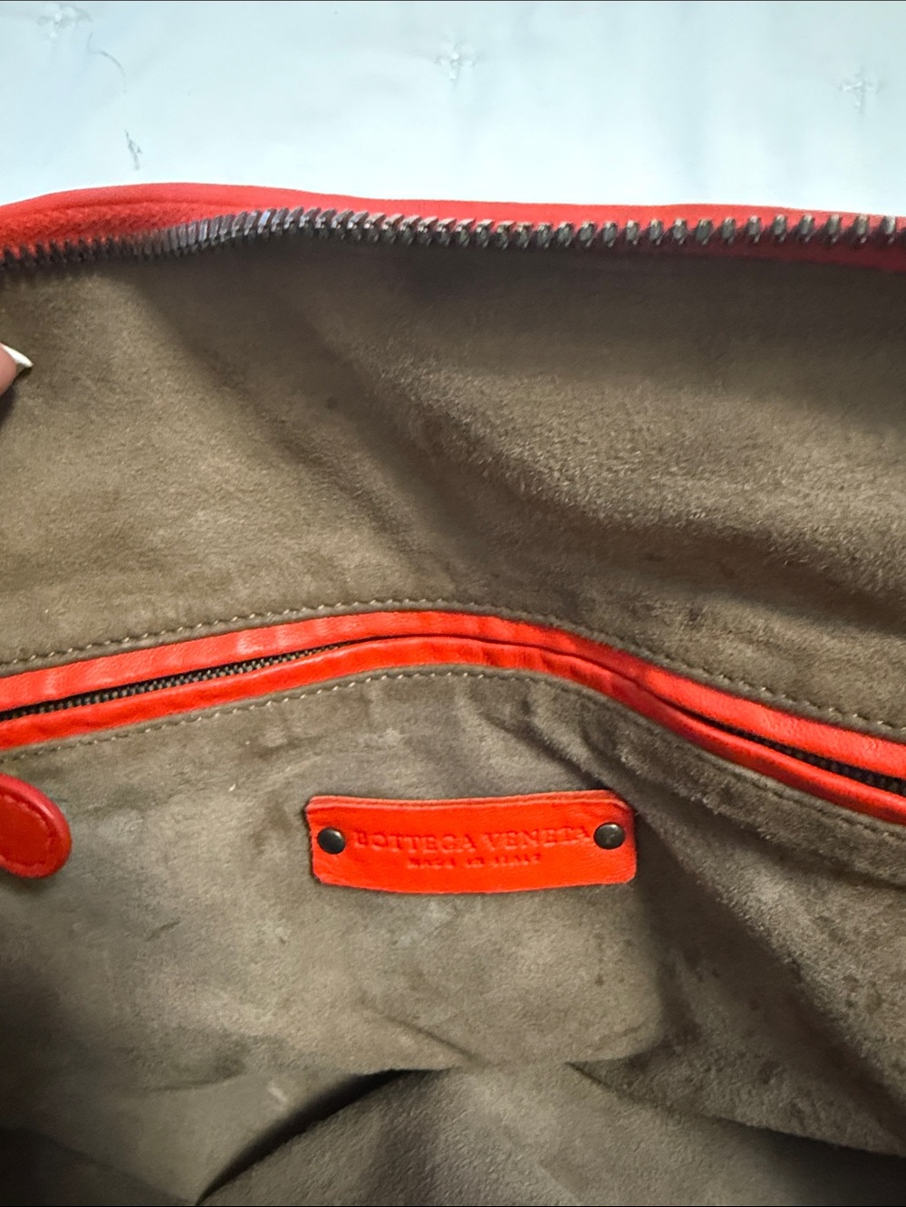 Bottega Veneta Red Intrecciato Woven Tote with Top Handles - Picture 8 of 13